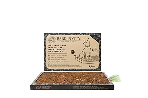 Bark Potty Disposable Dog Potty: Eco-friendly, odor-neutralizing indoor/outdoor potty solution for dogs, replacing up to 60 pee pads