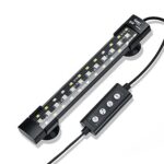 Hygger 24/7 Mode Submersible Aquarium LED Light designed for full-spectrum illumination with adjustable timer and brightness, suitable for 8 to 15-inch fish tanks