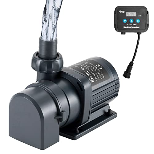 800GPH Submersible and External Water Pump with Controller: Powerful and Quiet Return Pump for Aquariums, Ponds, Fountains, Hydroponics, and More!
