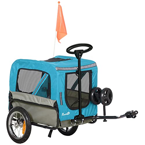 2-in-1 Pet Bike Trailer for Small Dogs – Road-Visibility