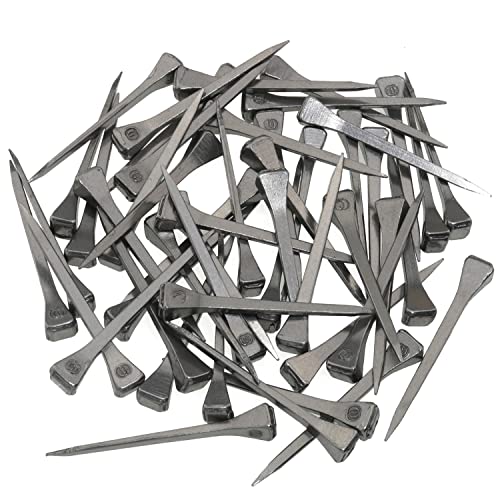 50pcs E5 Cold-Rolled Steel Horseshoe Nails for Horse Hoof Care and Harness Repair, 51mm length 