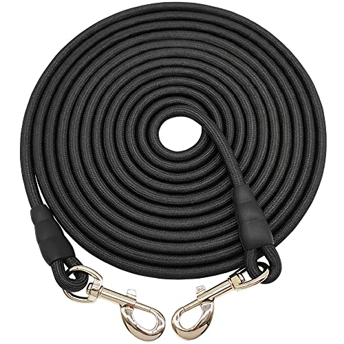 Heavy Duty Nylon Check Cord Tie-Out Rope Dog Leash - Available in Multiple Lengths for Medium to Large Dogs, Ideal for Indoor/Outdoor Play, Camping, and Yard Use.