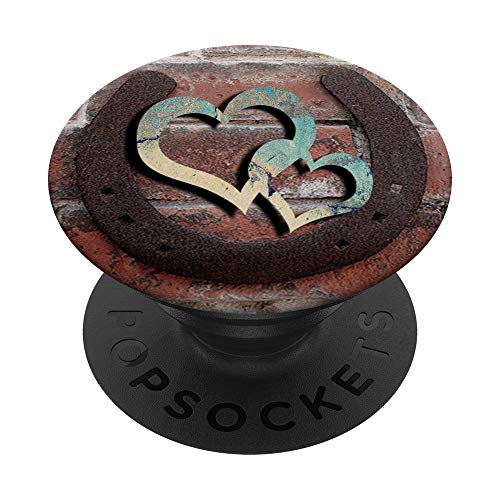 Rustic Graphic Horseshoe Design Horse Lover PopSockets Swappable PopGrip