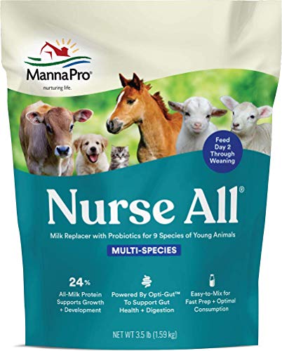 Nurture Your Little Ones with Manna Pro Nurse All Multi-Species Milk Replacer - 3.5 lb for Puppies & Kittens.