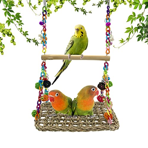 Swing into Fun and Adventure with our Chook Seagrass Swing - The Perfect Perch and Play Toy for Your Feathered Friends!