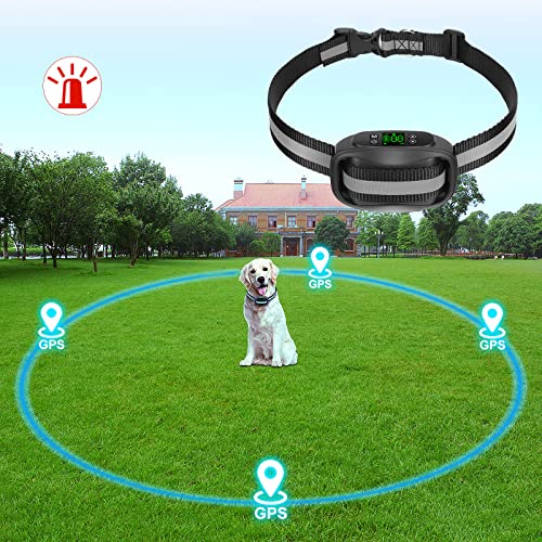 Discover the Ultimate Freedom for Your Furry Friend with our GPS Wireless Dog Fence - Upgraded for 2023 with Waterproof and Rechargeable Collar, and Multiple Correction Options for a Personalized Training Experience!