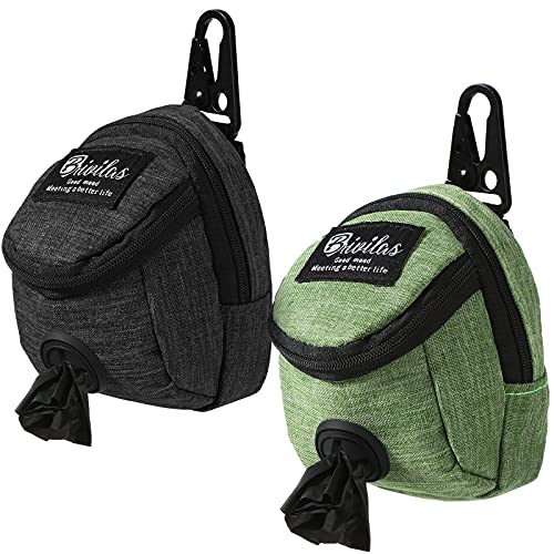 Talltalk Dog Treats Bag: Durable outdoor carrier and dispenser in black and green, perfect for holding dog treats and waste bags