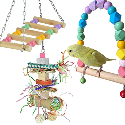 Keep Your Birds Happy and Healthy with these Hen Cage Shredding Foraging Parakeet Toys - Perfect for Cockatiels, Lovebirds, and Conures!