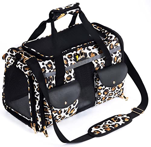 Leopard Pet Carrier: Airline Approved Soft-Sided