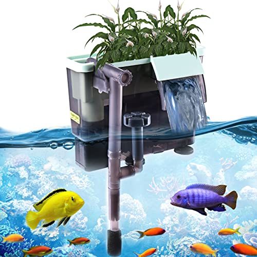 Upgrade Your Aquarium with the 10W 200GPH Hang-On Back Filter   | Enhance Filtration with Large Aquaponics and Activated Carbon Cotton.