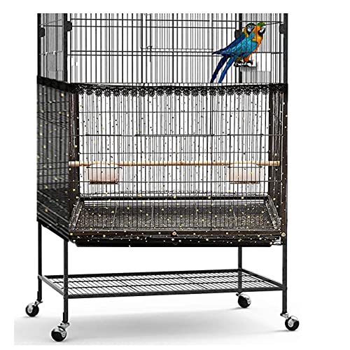 Adjustable Bird Cage Cover - Stylish and breathable nylon cover designed to catch seeds and maintain a clean birdcage