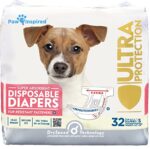 Disposable female dog diapers by Paw Inspired with leak-proof design, perfect for incontinence, heat, or training