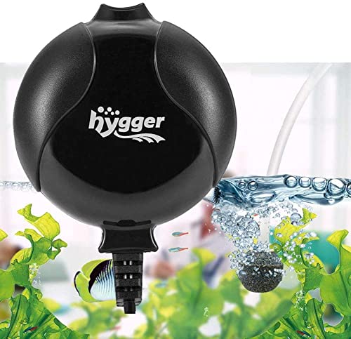 Quiet mini air pump for aquariums, perfect for 1-15 gallon tanks, with compact design and energy-efficient operation.