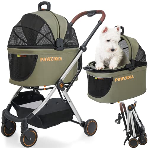 4-in-1 Pet Stroller for Small and Medium Pets with Safety Features and Eco-Friendly Materials.