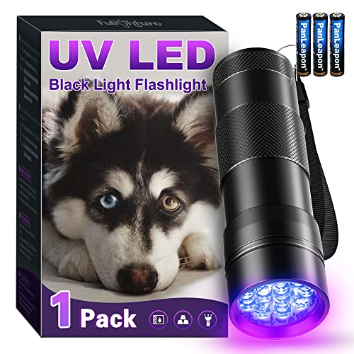 Black Light Flashlight -  UV Flashlights for Arid Stains, Resin Curing, Bed Bug - Includes AAA Batteries