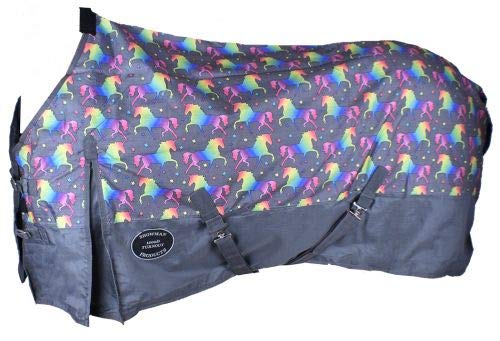 Showman Unicorn Print 1200D Waterproof & Breathable Turnout Sheet for Horses – Stylish Protection for Chilly Weather