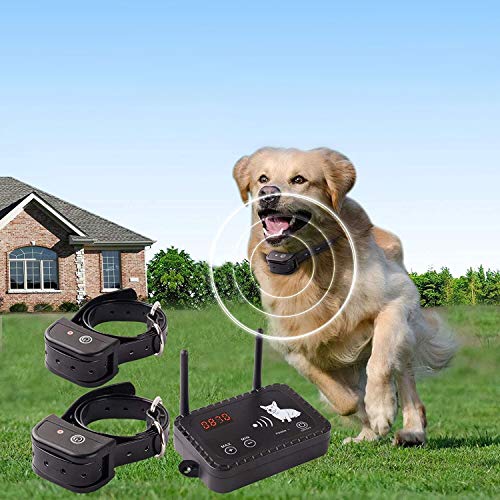 Ultimate Wireless Dog Fence: 100-990 Ft Adjustable Range & Safe Electric Shock Control