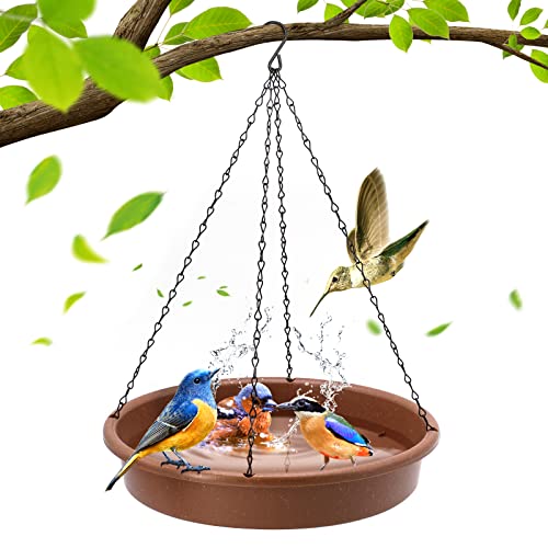 Hanging Bird Bath - Large Outdoor Bird Feeder Tray