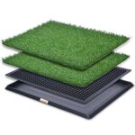 Loobani Dog Grass Pad with Tray - Indoor potty solution for dogs, includes two replacement grass mats, perfect for apartment and patio training