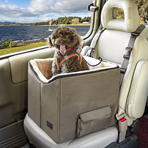 Petsfit Small Dog/Cat Booster Seat: Dark Brown Car