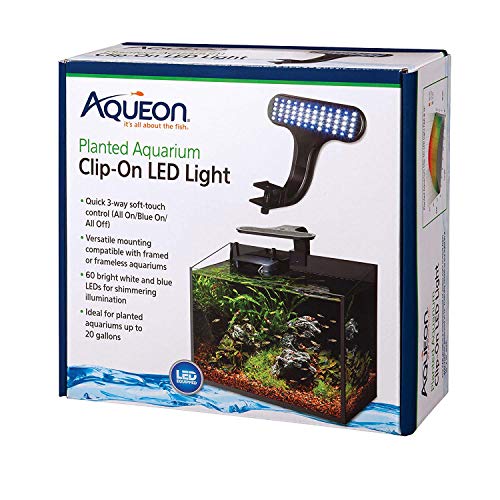 Clip-On LED Aquarium Fish Tank Light for Planted Growing Plants - Fits Up To 20 Gallon