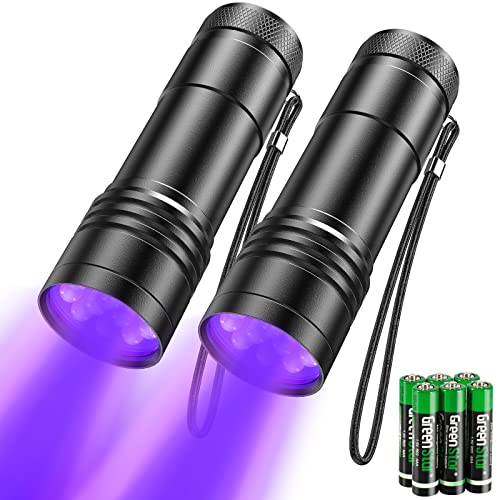 Uncover Hidden Mysteries with 2 Pack UV Flashlights