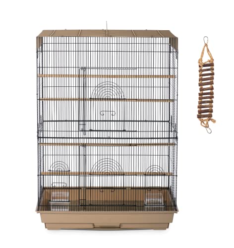 Spacious Flight Cage for Multiple Small Birds with Included Rope Ladder Toy