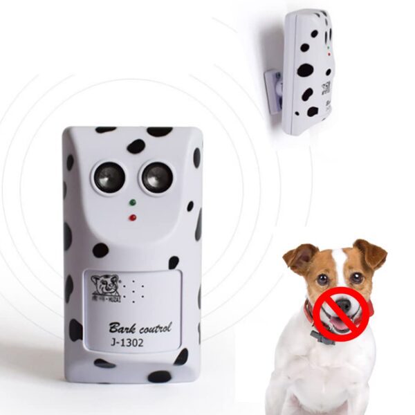 Anti Bark Device - Smart Ultrasonic Dog Barking Deterrent Wall Mounted Control Adjustable Sensitivity for Outdoor Indoor - White.