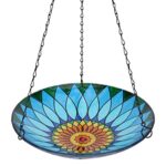 Garden Oasis with the Kaleidoscope Beauty of Hanging Bird Bath Feeders