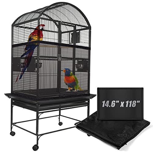 Keep Your Bird Cage Clean and Tidy with our Adjustable Mesh Seed Catcher - The Perfect Soft and Breathable Netting Solution for Indoor Round and Square Cages.