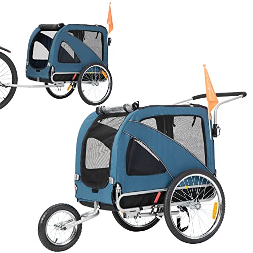 2-in-1 Large Pet Dog Bike Trailer and Jogger