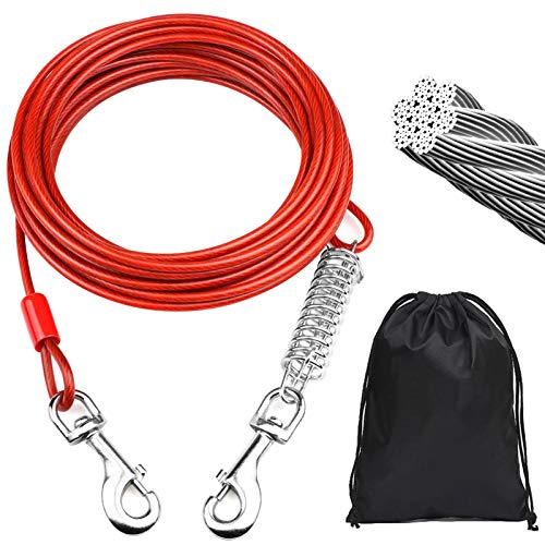 Ultimate 50ft Dog Tie Out Cable with Shock Absorbing