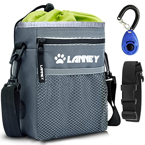 3-in-1 Dog Treat Pouch -  - Shoulder Strap, Adjustable Belt, and Poop Bag Dispenser - Carry Treats, Toys, and Essentials Easily