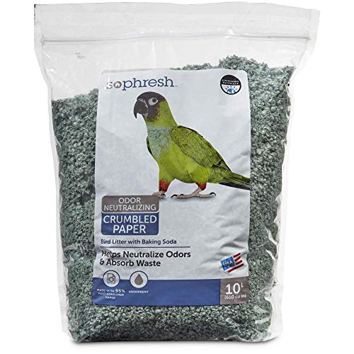 Petco Brand SoPhresh 10L Paper Bird Litter - Eco-friendly, low dust bedding designed for superior absorbency and odor control in bird cages.