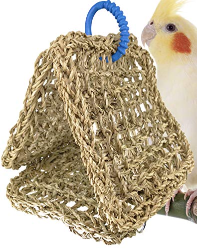 Provide Your Feathered Friends a Cozy Retreat with Bonka Fowl Toys Seagrass Tent - Perfect for Parakeets, Cockatiels, Budgies, and More!