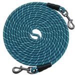 Long Rope Leash for Dog Training - Available in Various Lengths: 8ft, 12ft, 15ft, 22ft, 30ft, 36ft, 50ft, 60ft, 80ft, 100ft - Versatile Recall, Agility, and Tie-Out Dog Line for Large, Medium, and Small Dogs - Ideal for Outdoor Activities, Camping, and Backyard Fun.