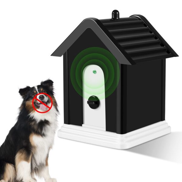 4-Mode Waterproof Ultrasonic Anti Barking Device for Indoors and Outdoors with 50 FT Range - Effective Bark Control for Dogs.