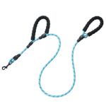 Traffic Double Padded Handles Dog Leash: Durable, comfortable, and reflective for safe evening walks with enhanced control for medium to large dogs