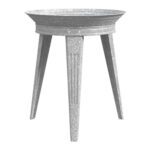 Panacea Stan Vintage Metal Bird Bath with three legs, galvanized finish, and spacious basin, perfect for attracting birds in any garden or yard