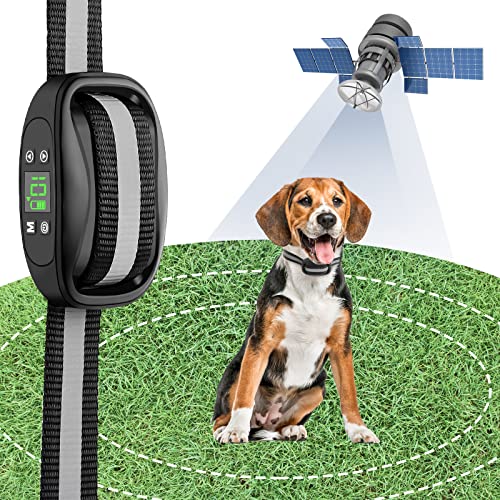 BHCEY GPS Wireless Dog Fence System for safe pet containment with waterproof collar and extensive range