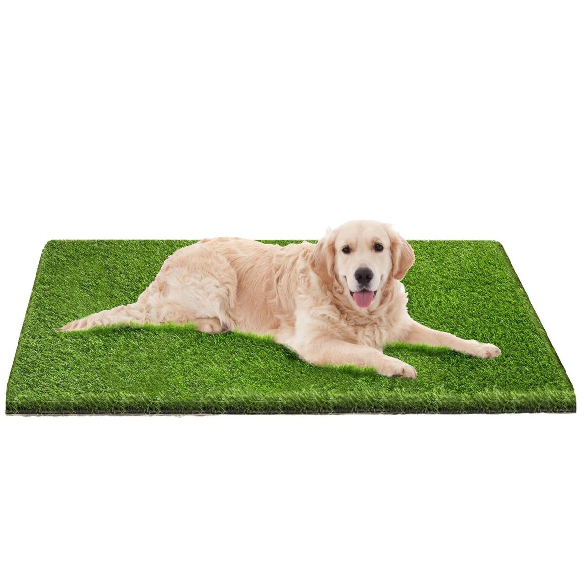 Large Bethebstyo artificial grass mat with built-in drainage holes, ideal for dog potty training and indoor/outdoor use