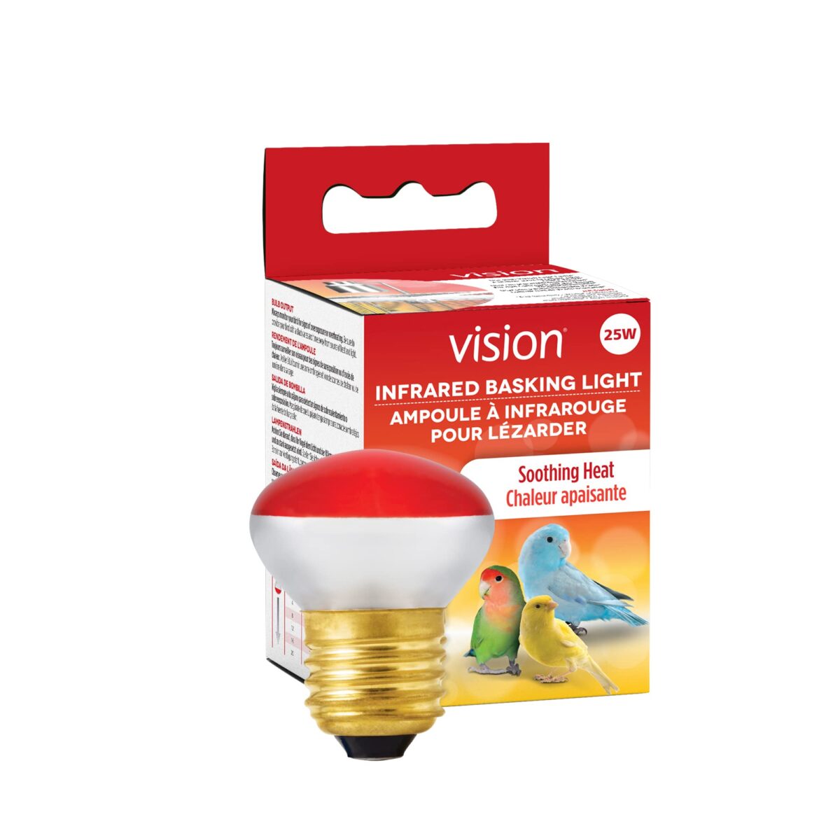 Hari Vision Infrared Basking Light Bulb designed for pet birds, providing essential infrared heat to enhance digestion and activity while maintaining a low light output for undisturbed sleep