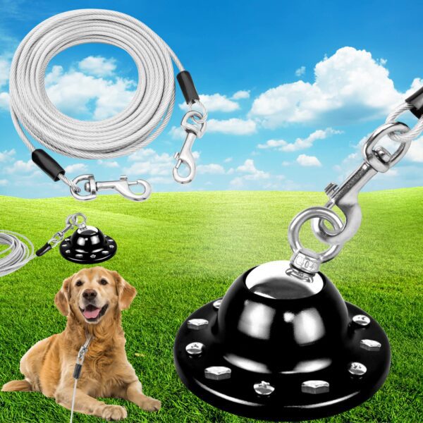360° Swivel Dog Tie Out Cable and Stake