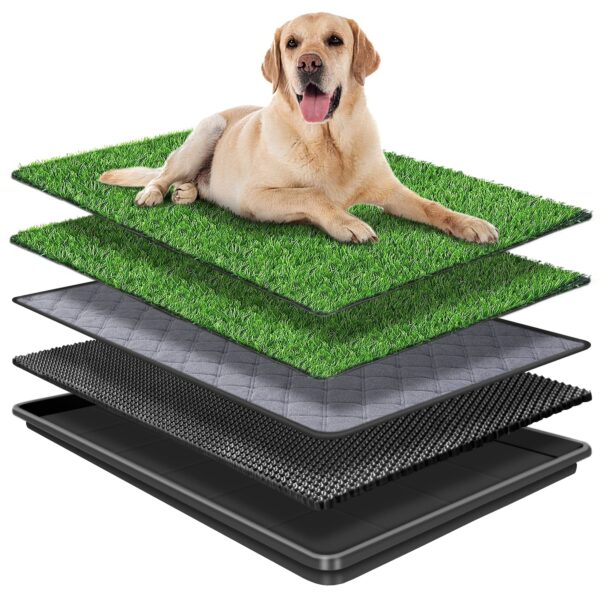 Dog Grass Pad with Tray - Reusable Potty Training
