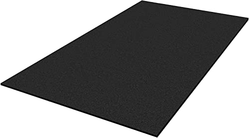 Get Fit and Safe with Premium Rubber Flooring Mat - Perfect for Your Home or Commercial Gym, Workshop, or Horse Stall (Black, 1/2" Thick - 1 Mat)