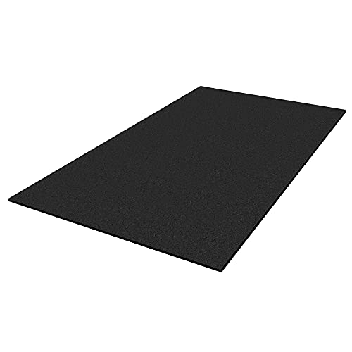 Upgrade Your Flooring with 3/8 Inch Thick Premium Rubber Mat| 4x6 Ft, Black, 1 Mat