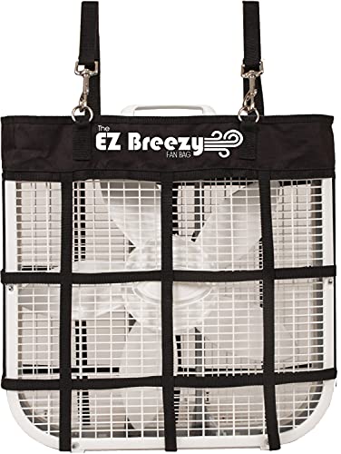 Southwestern Equine EZ Breezy Field Fan Holder - Horse Stall Fan Bag for Stable Supplies - Secure and Convenient Horse Fan Storage (Black)