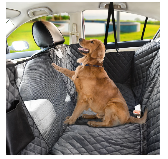 PETRAVEL Waterproof Dog Car Seat Cover with Mesh Window – Convertible Hammock Design for Safe and Comfortable Pet Travel, Available in Two Sizes